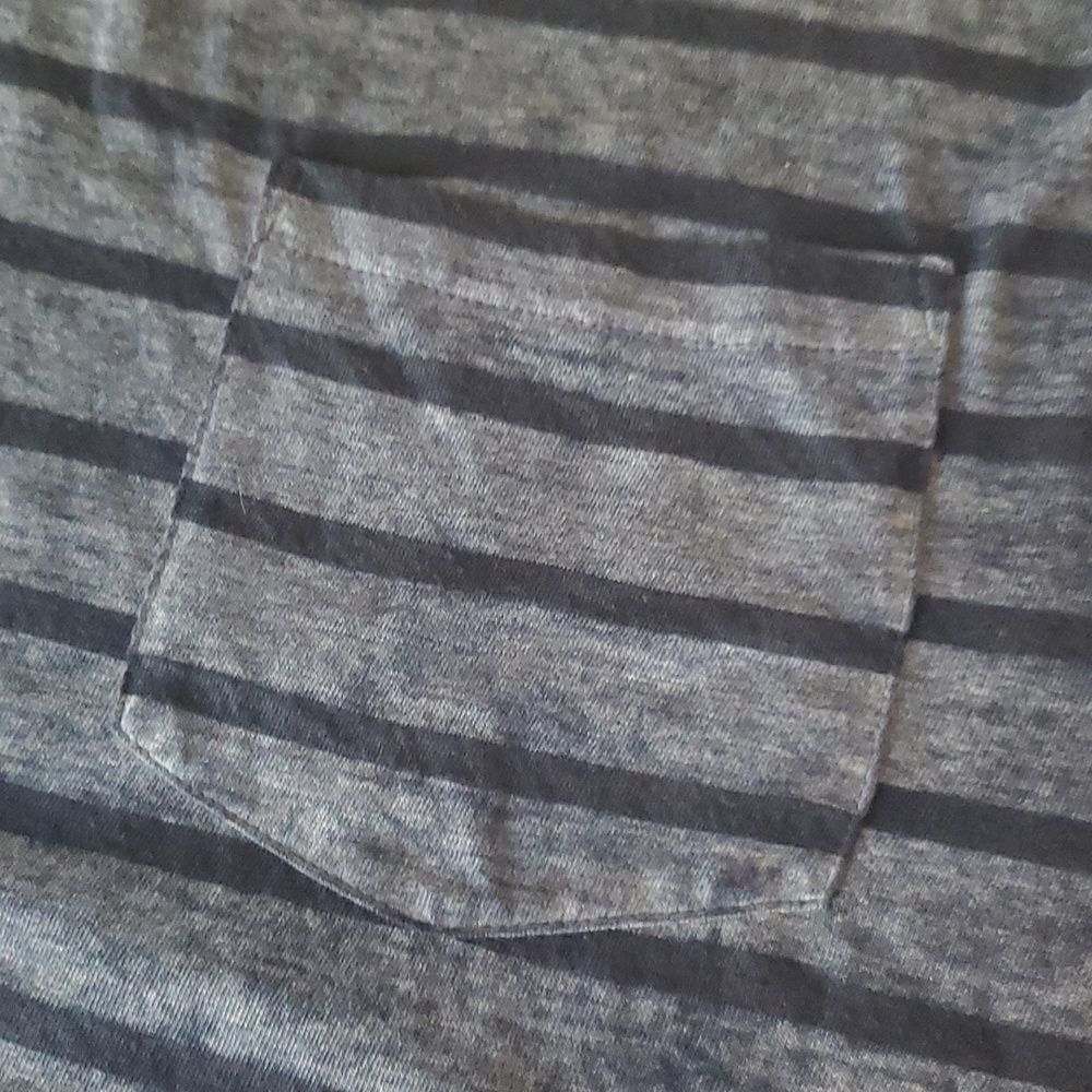 NWT Lucky Brand Venice Burnout, Black/Grey Striped, M, w/pocket - Picture 11 of 14